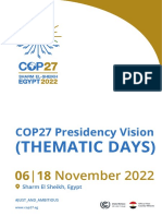 Cop27 Presidency Vision Thematic Days Full Program