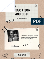 Education and Life A sOCIAL PROCESS PDF