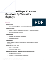 Biology Past Paper Common Questions by Vasumitra Gajbhiye PDF