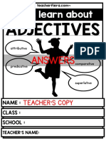 Lets Learn About Adjectives With Answers 1