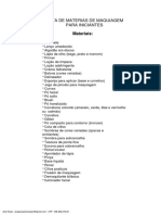 Lista de Materiais para Iniciantes