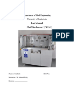 Fluid Mechanics 1 Lab Manual