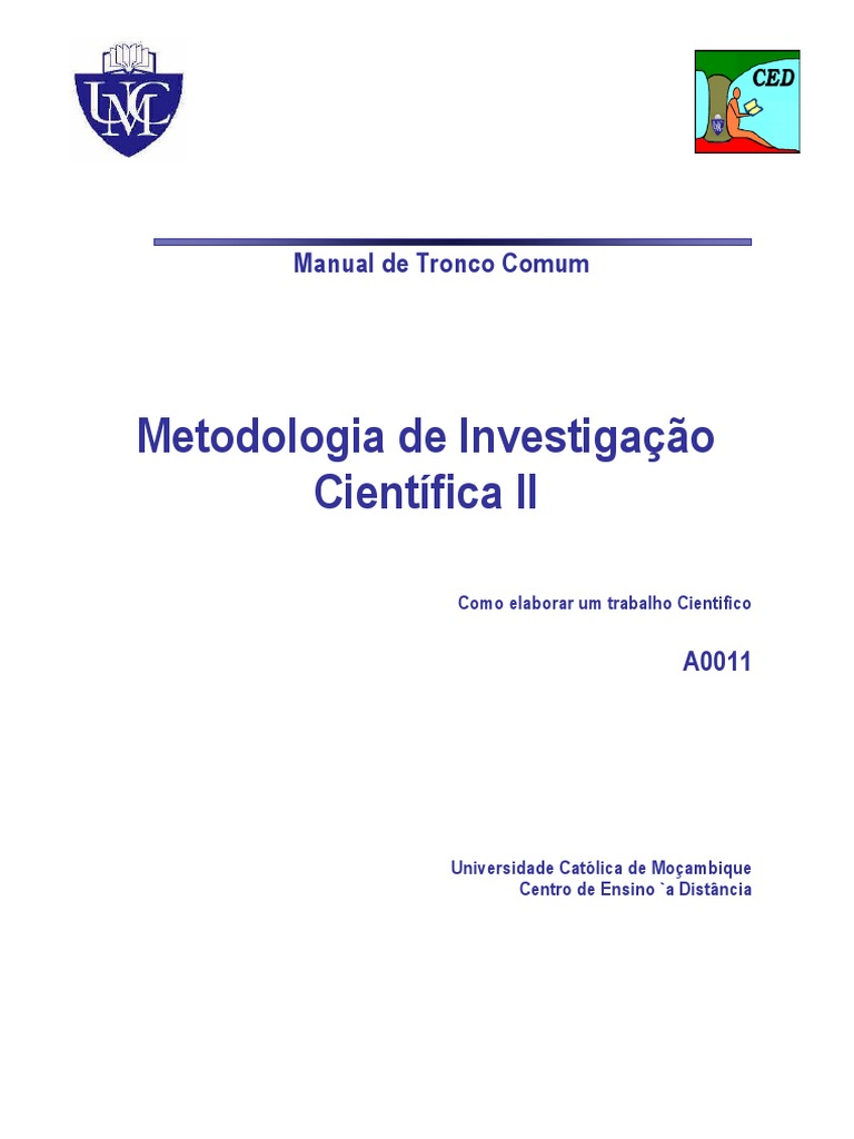 Metodologia de Investigação Científica II | PDF | Science | Método ...