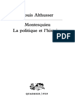 ALTHUSSER - Montesquieu, La Politique Et L'histoire PDF