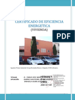 Certificado de Eficiencia Energetica: (Vivienda)