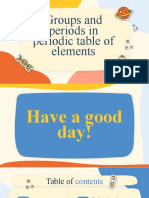 Groups and Periods in Periodic Table of Elements
