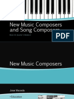 New Music Composers and Song Composers
