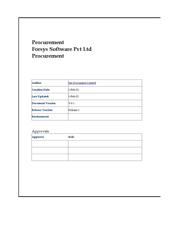 Procurement - Configuration Workbook - V3.0 - Updated by Ranjith | PDF