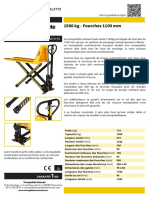 TMTH15-transpal Haute Levée Manuel 1.5T F1100mm