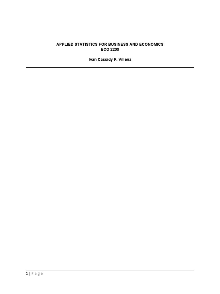 Applied statistics for business and economics pdf