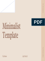 Minimalist presentation template