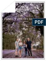 Family Pricing Guide With Calendar Events Photography