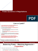 Power Dynamics in Negotiations