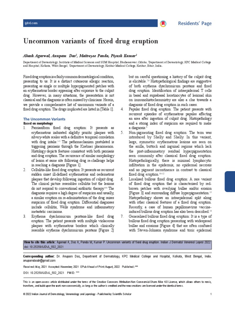 uncommon-variants-of-fixed-drug-eruption-pdf-pdf-psoriasis-health