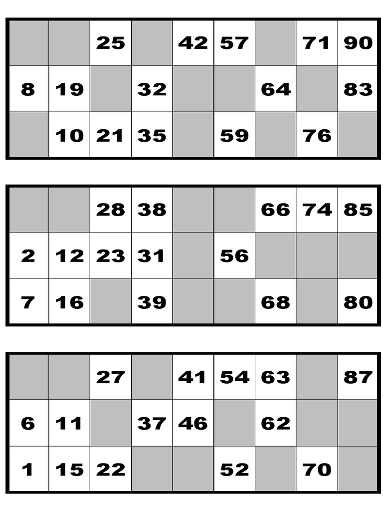 Cartões de Bingo | PDF