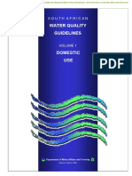 Water Quality Guidelines - Domestic Use
