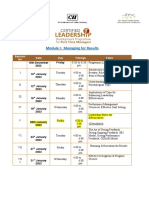 Programme Schedule Batch 5 - 2022