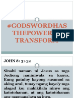 #Godswordhas Thepowerto Transform