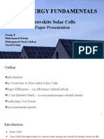 Solar Energy Project - Perovskite Solar Cells