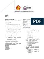 Ujian Tulis Penerimaan Asisten Dosen Biokimia