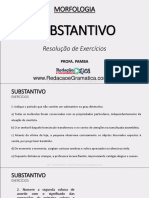 Substantivo - Resolução de Exercícios PDF