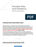 Pertemuan 3 - Pemusatan Data Mean J Median J Modus