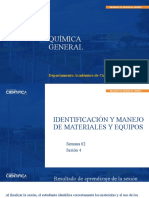 QUÍMICA GENERAL - PRA - SEM-02 - SESIÓN-04 - 2023-1 - Identificaión de Equipos y Materiales