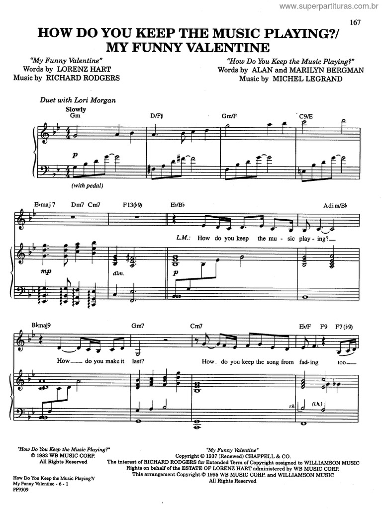 Michel legrand how do you keep the music playing pdf