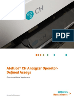 Atellica CH Analyzer Operator-Defined Supplement 1.26