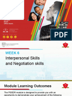 Week 6 - Interpersonal and Negotiation Skills