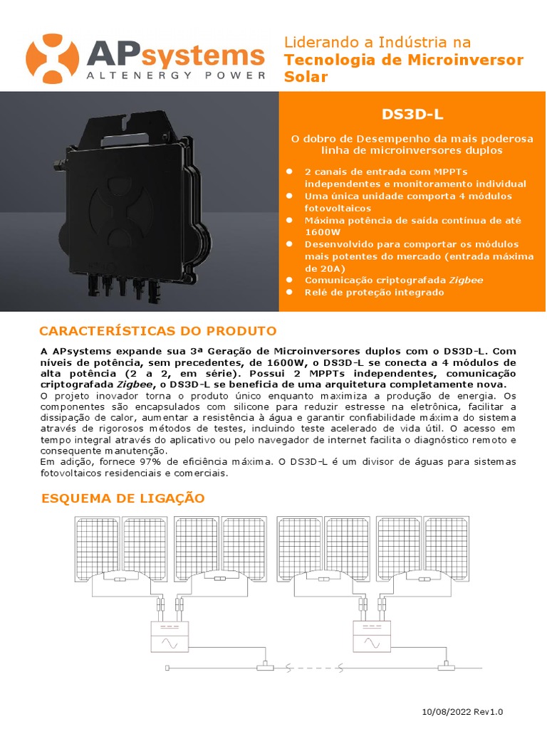 Datasheet - DS3D-L | PDF | Potência (Física) | Energia solar