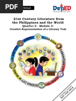 21st Century Literature12 - Q2 - Mod3 - Creative Representation of A Literary Text 1 PDF