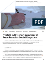"Fratelli Tutti" - Short Summary of Pope Francis's Social Encyclical - Vatican News