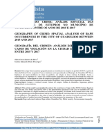 Geografia Do Crime Analise Espacial Das Ocorrencias de Estupros No Municipio de Guarulhos Entre Os Anos 2015 e 2017+ PDF