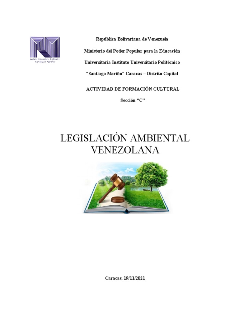 Legislaciones Ambientales Venezuela | PDF | Entorno natural | Leyes de ...