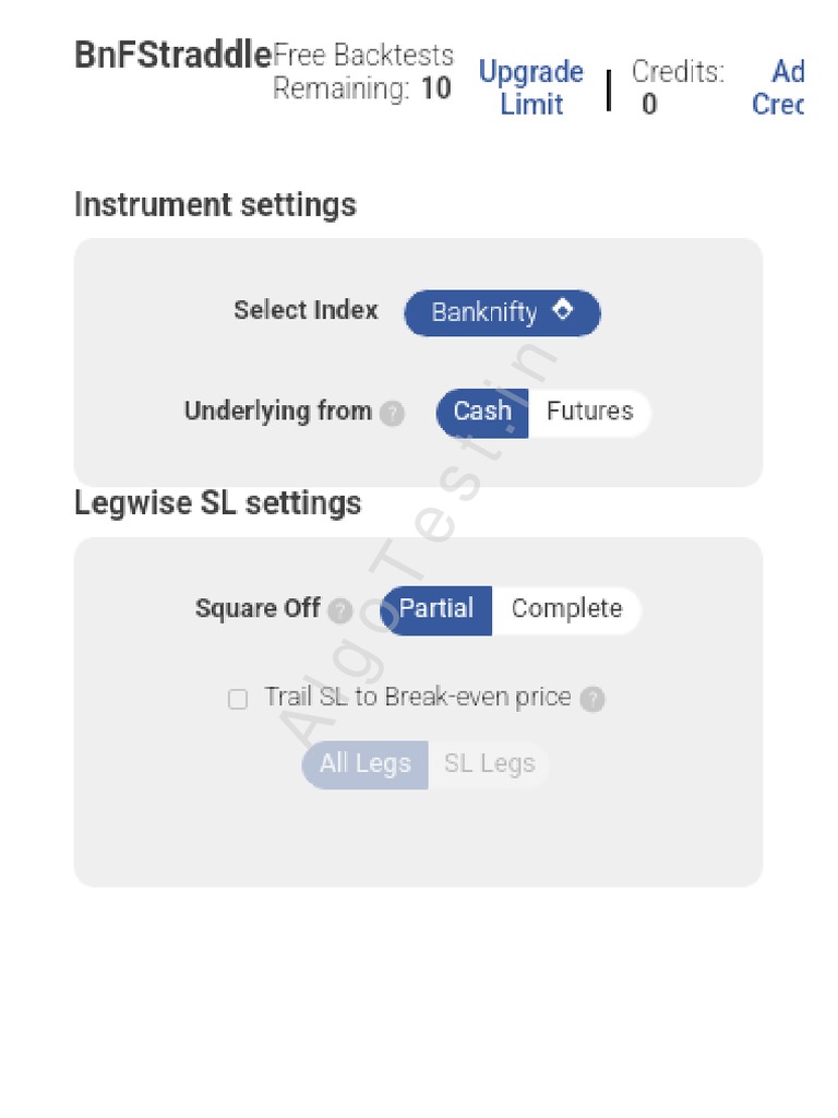 AlgoTest Platform Overview | PDF