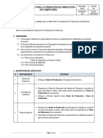 Instructivo para La Operación de Fabricación de Cobertores OK