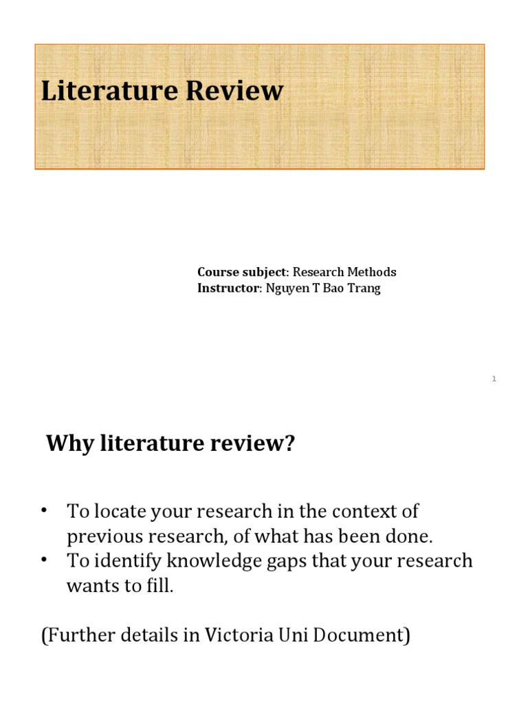How to write a literature review.ppt PDF Methodology Information