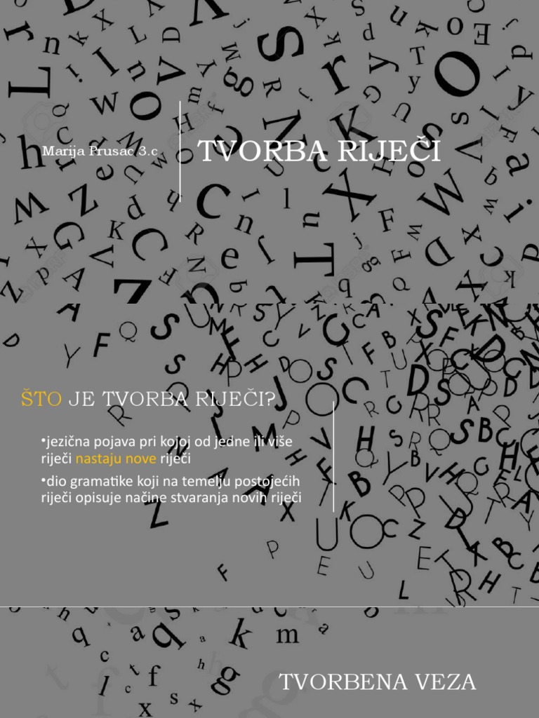 Tvorba Riječi | PDF