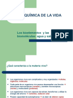 La base química de la vida: los bioelementos y biomoléculas