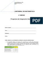 Evaluación Informal Matemática Ii° PDF