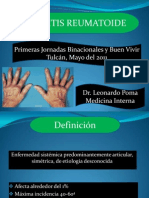 Artritis Reumatoide: Primeras Jornadas Binacionales y Buen Vivir Tulcán, Mayo Del 2011