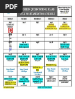 Ministry Exams Only Schedule