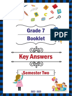 Key Answers Grade 07 Booklet Sem 02 2022-2023