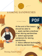 Storing Sandwiches