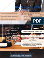 Demanda de Nulidad de Acto Jurídico PDF