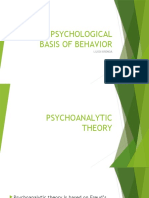 Topic 2 The Psychological Basis of Behavior