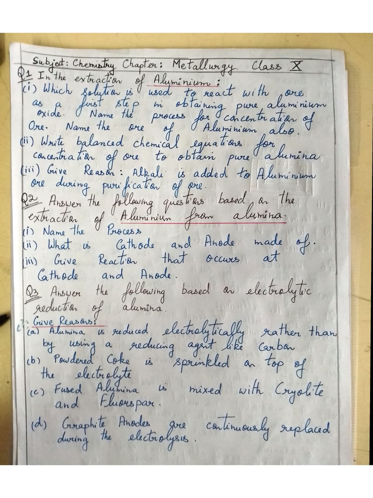 Metallurgy Worksheet | PDF