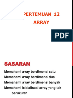 Pertemuan 12 ARRAY