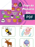 Jogo Da Memória Dos Animais Cursiva